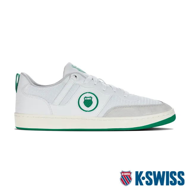 【K-SWISS】時尚運動鞋 K-Varsity-男-白/綠(09075-970)