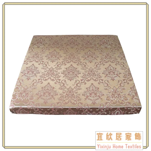 【宜欣居傢飾】金鑽-精緻緹花防潑水坐墊-金/咖-5入-55*55*5cm(高密度惰性泡棉/台灣製*YX10432-5S)