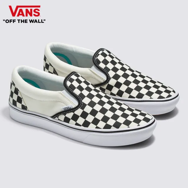 【VANS 官方旗艦】ComfyCush Slip-On 男女款黑白棋盤格滑板鞋/休閒鞋/帆布