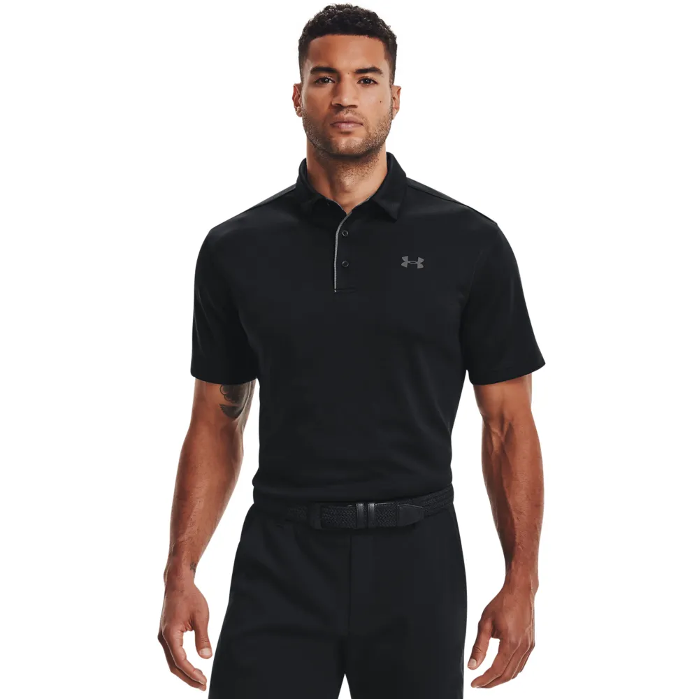 【UNDER ARMOUR】UA 男 Tech 短POLO_1290140-001(黑色)