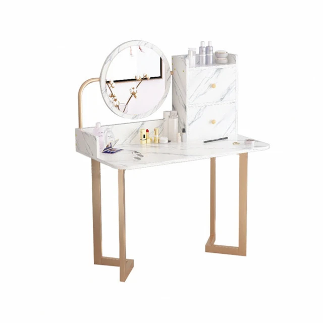 ASSARI 工業風2.7尺化妝桌椅組(寬80x深40x高1