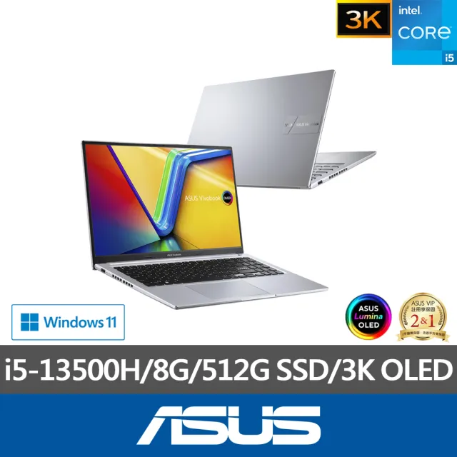 【ASUS】Office 2021組★15.6吋i5輕薄筆電(Vivobook X1505VA/i5-13500H/8G/512G SSD/W11/OLED/3K)