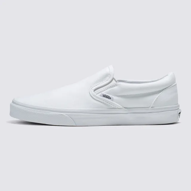 【VANS 官方旗艦】Classic Slip-On 男女款全白色滑板鞋/休閒鞋