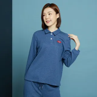 【YVONNE 以旺傢飾】運動風半開襟長袖上衣(藍)