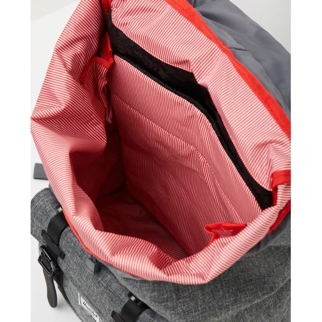 【Herschel】雙11 Little America 大型 灰黑 筆電夾層 大容量 帆布 背包 後背包(磁扣 橡膠帶)