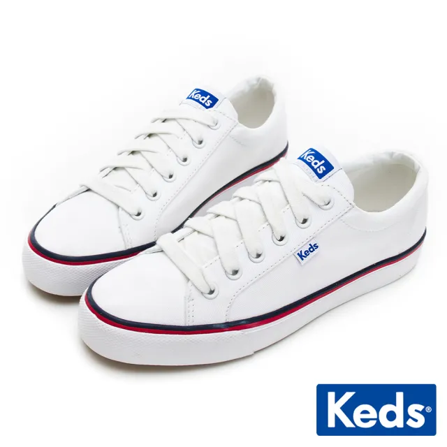 【Keds】品牌熱賣帆布休閒小白鞋-多款選(MOMO特談價)