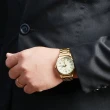 【CASIO 卡西歐】MTP-V006G-9B 羅馬數字 精美大氣 不鏽鋼 石英 腕錶 對錶 男錶 38mm(日期星期顯示)