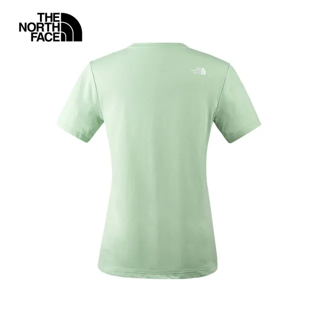 【The North Face】TNF 短袖上衣 吸濕排汗 W FOUNDATION LOGO S/S TEE - AP 女 綠(NF0A89QUI0G)