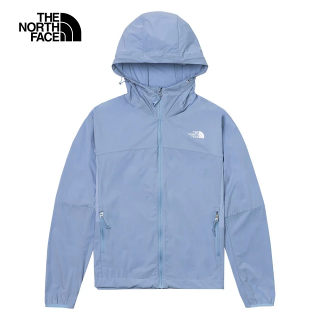 The North Face TNF 風衣外套 防潑水防曬連帽 W SUN SMOOTH WIND JKT - AP 女 藍(NF0A87UYQEO)