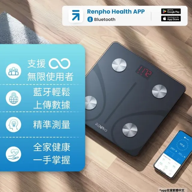 【Renpho】十三合一藍牙智能體脂計 ES-CS20M(體脂機 體重計 電子體重機 體重機 電子體重計)