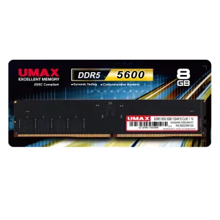 【UMAX】DDR5 5600 8G 桌上型記憶體(1024X16)