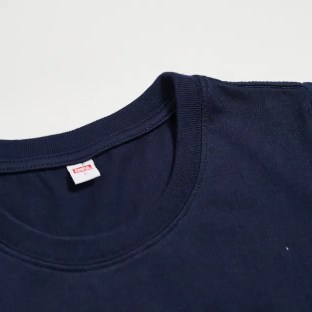 【EDWIN】女裝 再生系列 CORE 英文字母印花短袖T恤(丈青色)