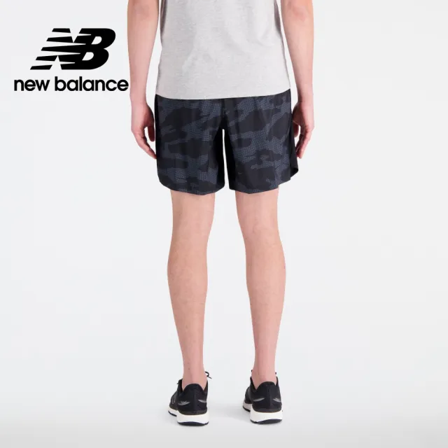 【NEW BALANCE】NB 吸濕排汗7吋短褲_男性_花黑色_MS23231BM(美版 版型偏大)