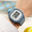 【CASIO 卡西歐】W-218HC 復古方型 繽紛多色 馬卡龍 LED 星期日期 運動 電子錶 手錶(50米防水)