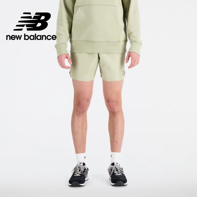 【NEW BALANCE】NB 鬆緊抽繩口袋休閒短褲_男性_綠色_MS33513FUG(美版 版型偏大)