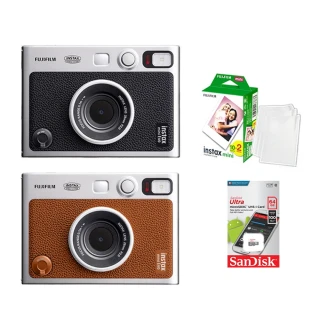 【FUJIFILM 富士】Instax Mini EVO 混合式數位拍立得相機 原廠公司貨(空白底片20張64G記憶卡超值組)