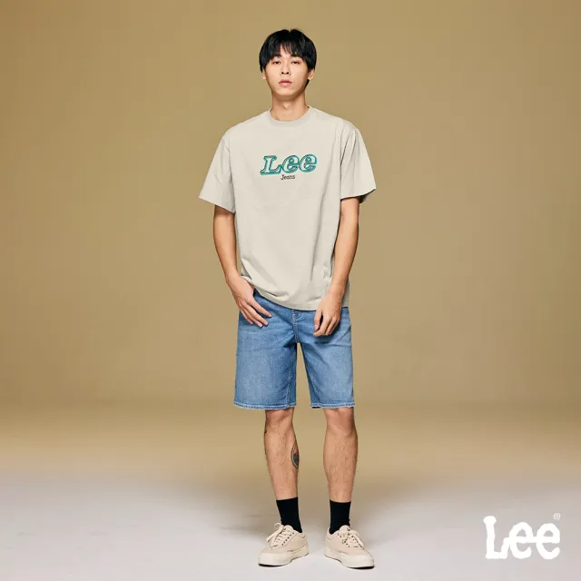 【Lee】男裝 牛仔短褲 / 涼感 903 寬鬆舒適 中藍洗水(LB422009345)