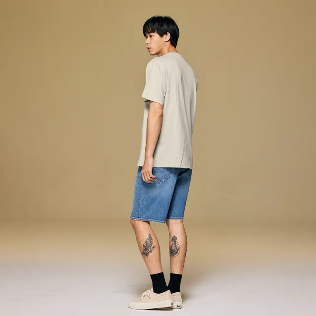 【Lee】男裝 牛仔短褲 / 涼感 903 寬鬆舒適 中藍洗水(LB422009345)