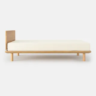 【MUJI 無印良品】橡木組合床台+床頭板/S/木製腳/20cm(大型家具配送)