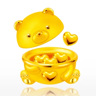 【J’code 真愛密碼】熊愛你黃金擺件 純黃金9999 中款(金重1.47錢/+-0.03錢)