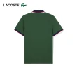 【LACOSTE】男裝-休閒翻羅紋領短袖Polo衫(深綠色)