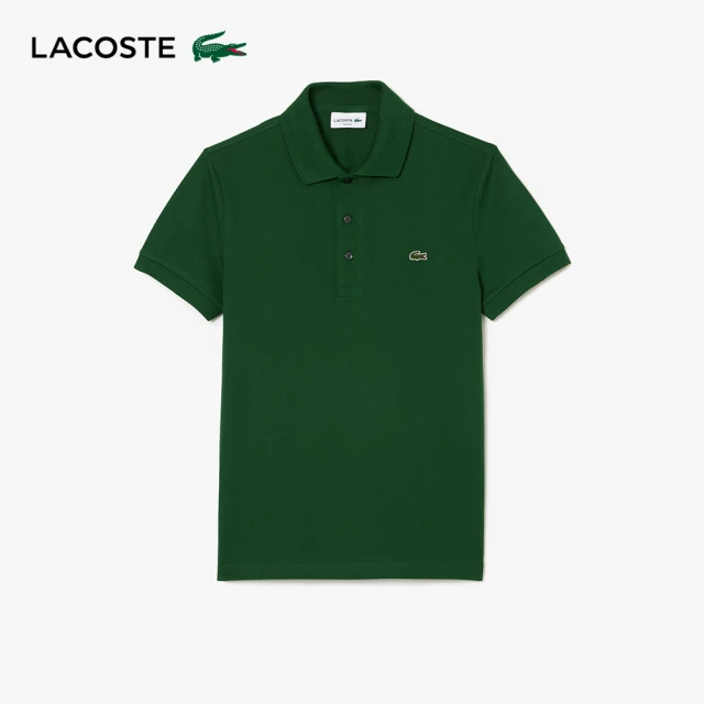 LACOSTE 男裝-經典修身短袖Polo衫(深綠色)