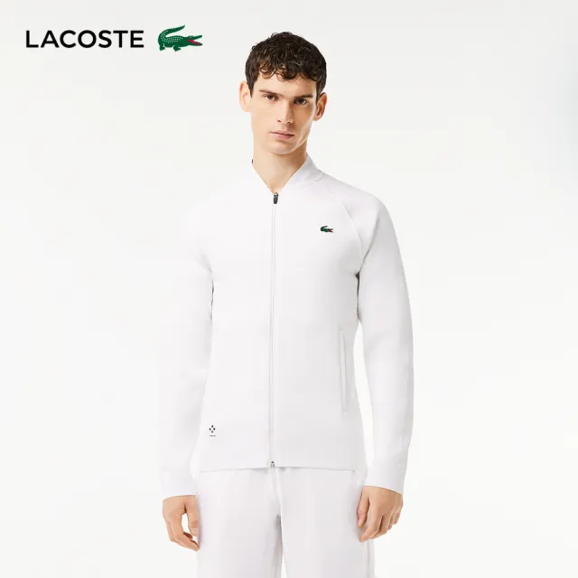 【LACOSTE】男裝-Daniil Medvedev速乾網球夾克(白色)