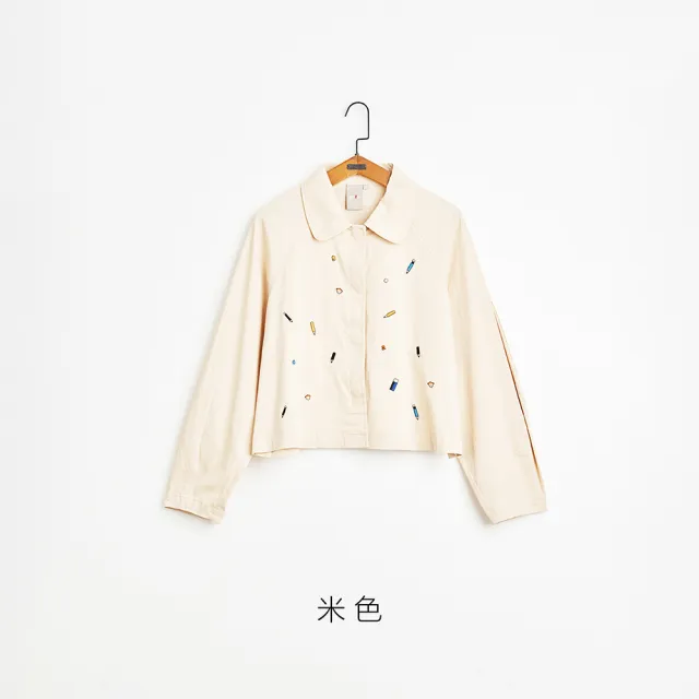 【gozo】散落的鉛筆短版造型襯衫(兩色)