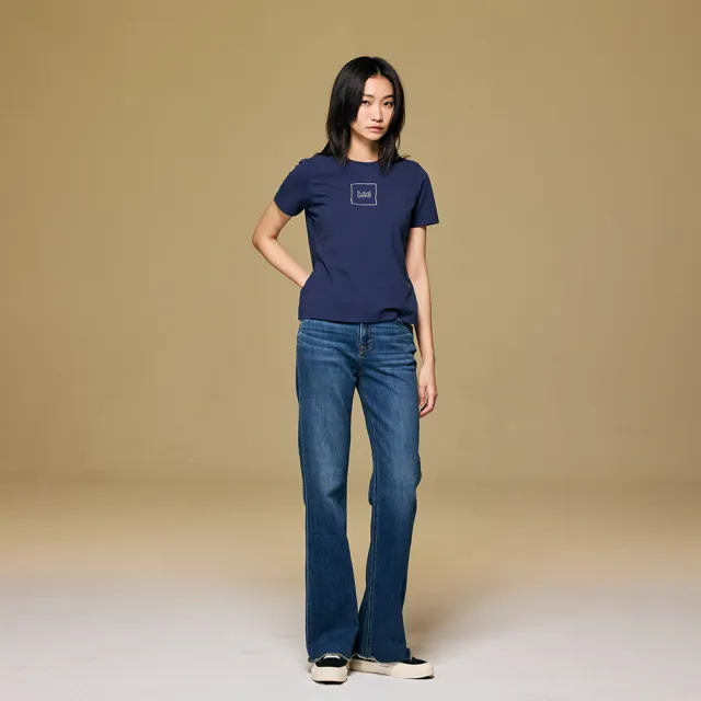 【Lee】女裝 牛仔褲 / 427 高腰標準 喇叭靴型 中深藍洗水(LB417046687)