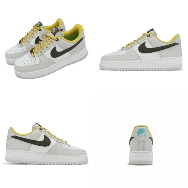 【NIKE 耐吉】休閒鞋 Air Force 1 07 PRM 男鞋 白 黃 帆布 AF1 街頭 復古 經典 運動鞋(FV3628-031)