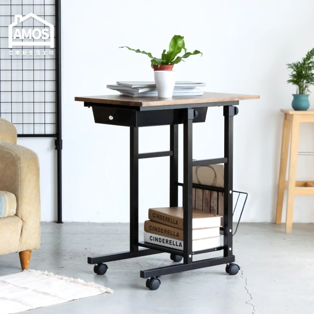 IDEA 工業風鐵木3層收納邊桌/層架(床邊桌 沙發邊桌 茶