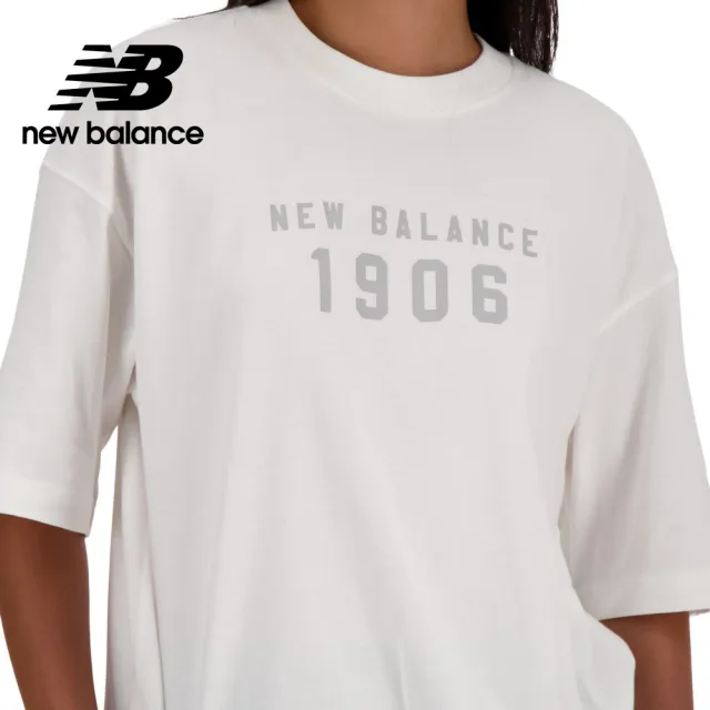 【NEW BALANCE】NB 圓領寬鬆短袖上衣_女性_白色_WT41519WT(美版 版型偏大)