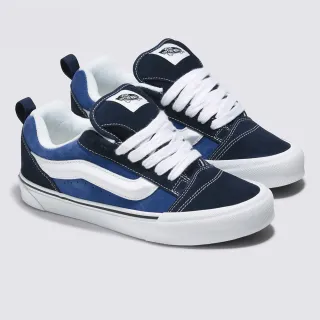 【VANS 官方旗艦】Knu Skool 男女款海軍藍色麵包滑板鞋