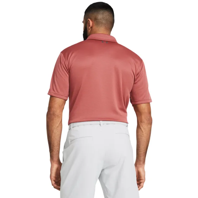 【UNDER ARMOUR】UA 男 Tech 短POLO_1290140-611(泥紅色)