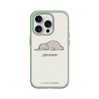 【RHINOSHIELD 犀牛盾】iPhone 14/Plus/Pro/Max SolidSuit背蓋手機殼/大象(I Love Doodle)