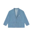【Dickies】男款晴空藍條紋純棉Hickory寬版工裝外套｜DK011506F52