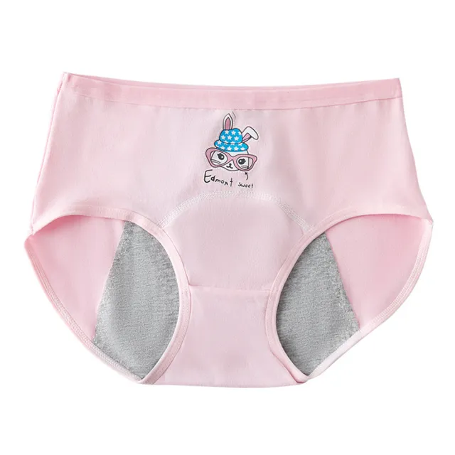 【chiao!Babe 俏寶貝】5件組 可愛童趣軟萌印花少女防漏生理褲(M-XL/學生/少女/兒童/5色)