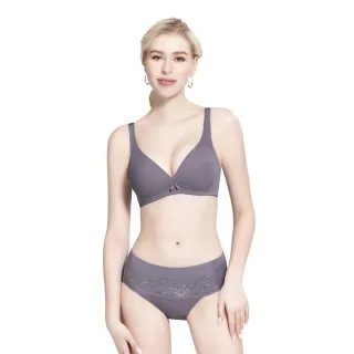【Swear 思薇爾】Love myself系列M-XXL蕾絲中腰三角女內褲(魅影灰)
