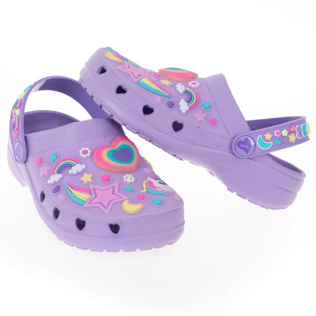 【SKECHERS】女童涼拖鞋系列燈鞋 HEART CHARMER(308406LLVMT)