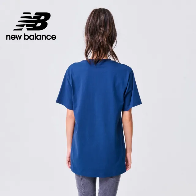 【NEW BALANCE】NB 圓領刺繡字母短袖上衣_女裝_深藍色_WT31551NNY(美版 版型偏大)