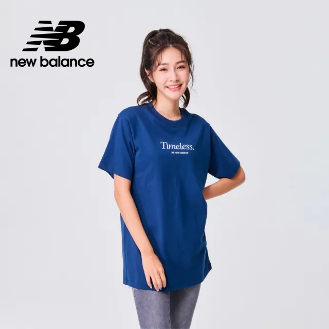 【NEW BALANCE】NB 圓領刺繡字母短T_女裝_深藍色_WT31551NNY(美版 版型偏大)