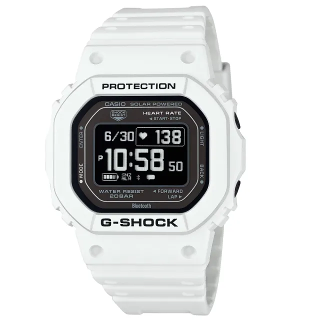 【CASIO 卡西歐】G-SHOCK G-SQUAD 強悍耐用 太陽能運動腕錶 禮物推薦 送禮首選(DW-H5600-7)