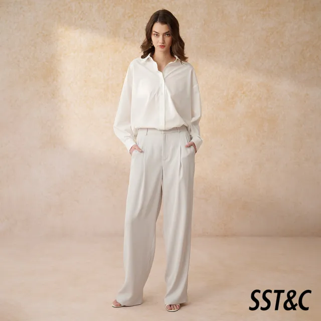 【SST&C】女裝 白落肩大寬版上著7662403001(換季55折)