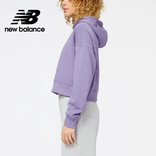 【NEW BALANCE】NB 連帽長袖T_女裝_紫色_AWT23557MCY(亞版 版型正常)