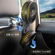 【GER 泰】車用雙渦輪五葉強勁風扇(USB 三檔風速 線長180 全銅電機 風扇 雙頭扇)