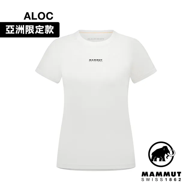 【Mammut 長毛象官方直營】QD Logo Print T AF 快乾LOGO短袖T恤 女款 白PRT1 #1017-02022-00471