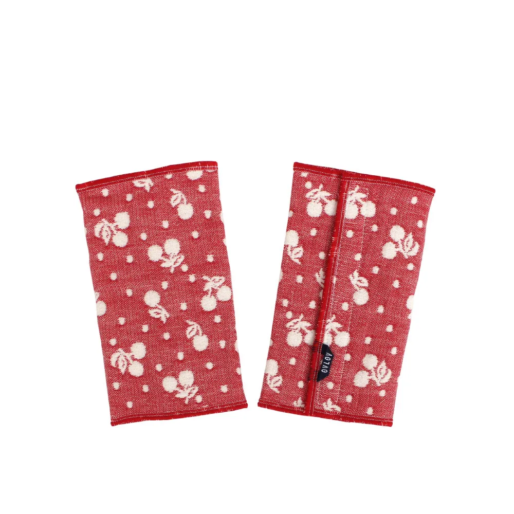 【日本 OVLOV】日本製六層紗口水巾(櫻桃紅)