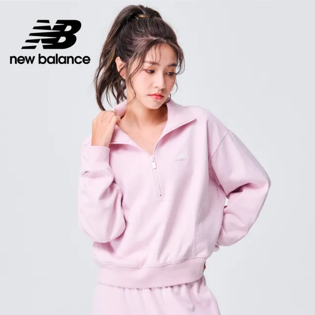 【NEW BALANCE】NB 半開襟上衣_女裝_粉色_AWT31501SOI(亞版 版型正常)