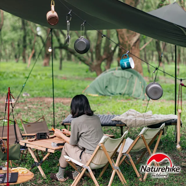 【Naturehike】2入組 多功能戶外天幕掛物繩 露營繩 深灰色(台灣總代理公司貨)