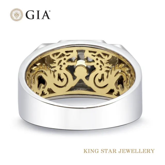 【King Star】GIA  一克拉 Dcolor 鉑金台 鑽石男戒 絲紋設計(3克拉視覺效果)